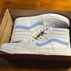 VANS Sk8-Hi Vintage Leather Blanc de Blue Men's 12 NEW